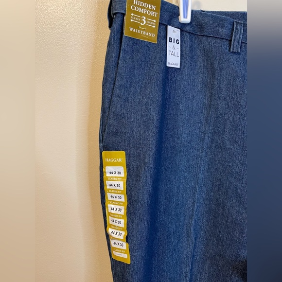 Haggar Men’s Big & Tall Premium Stretch Denim Classic Fit Comfort Fabric 44x30 - Picture 5 of 11